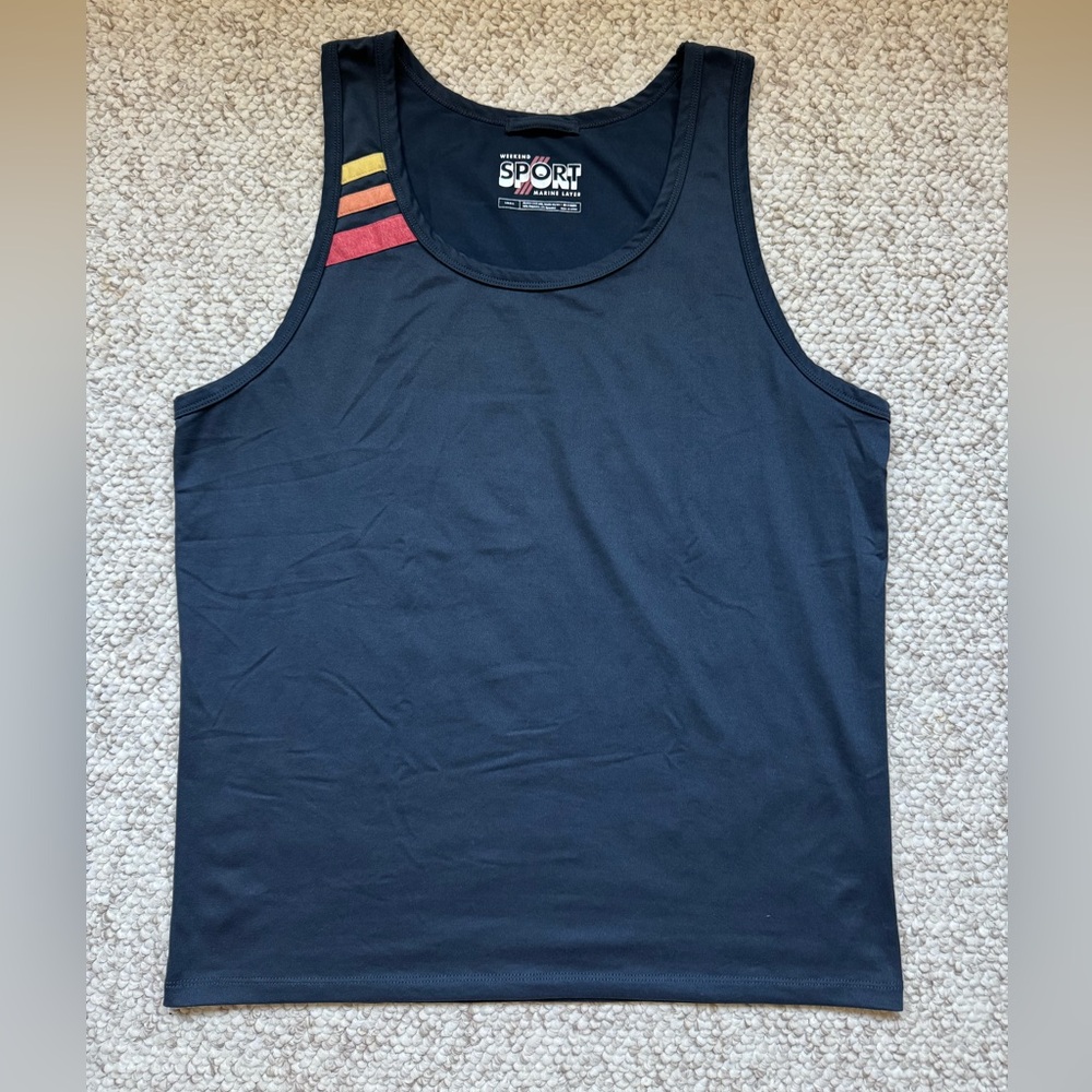 Marine Layer Men's Navy Sport Tank, Small